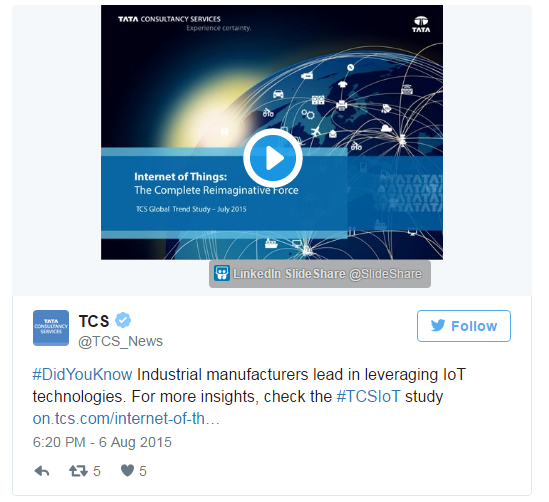 Social Media helped TCS augment