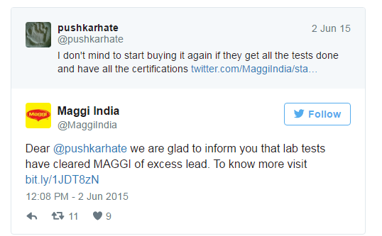 Nestle Maggi used social media
