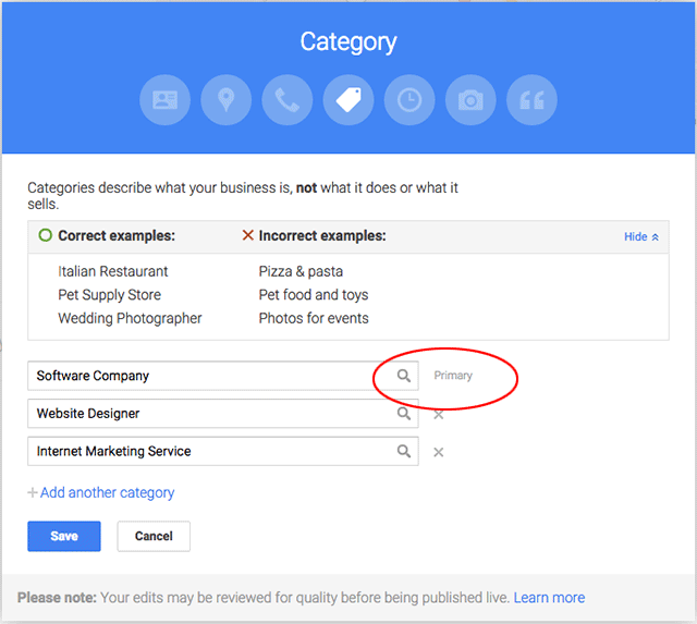 optimize Google local business listing