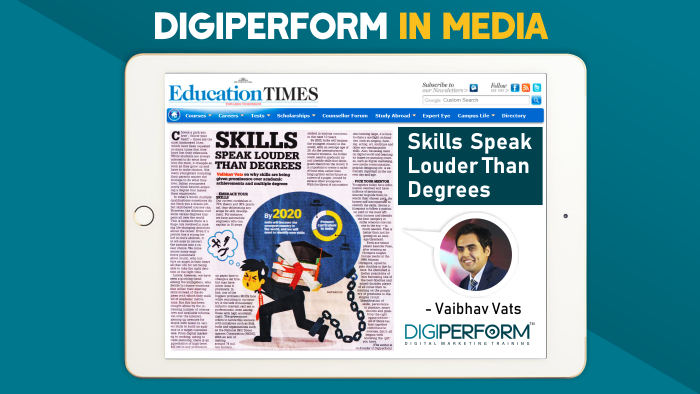“Skills speak louder than Degrees” – Vaibhav Vats