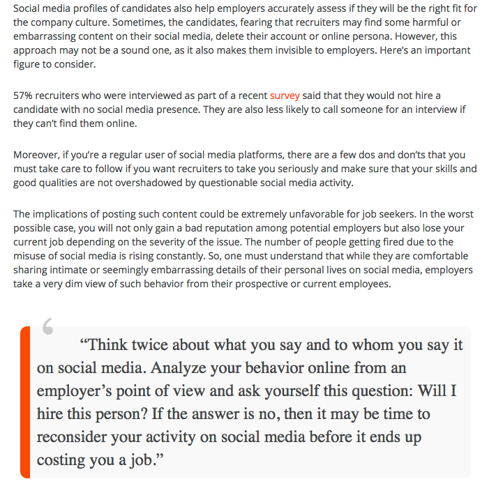 Social Media Profile
