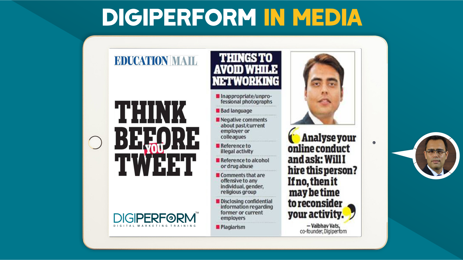 ‘Think Before You Tweet’ – Vaibhav Vats
