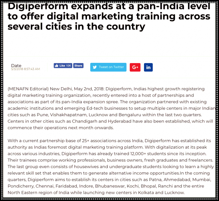 Digiperform Press Release