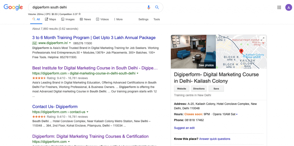 Google My listing