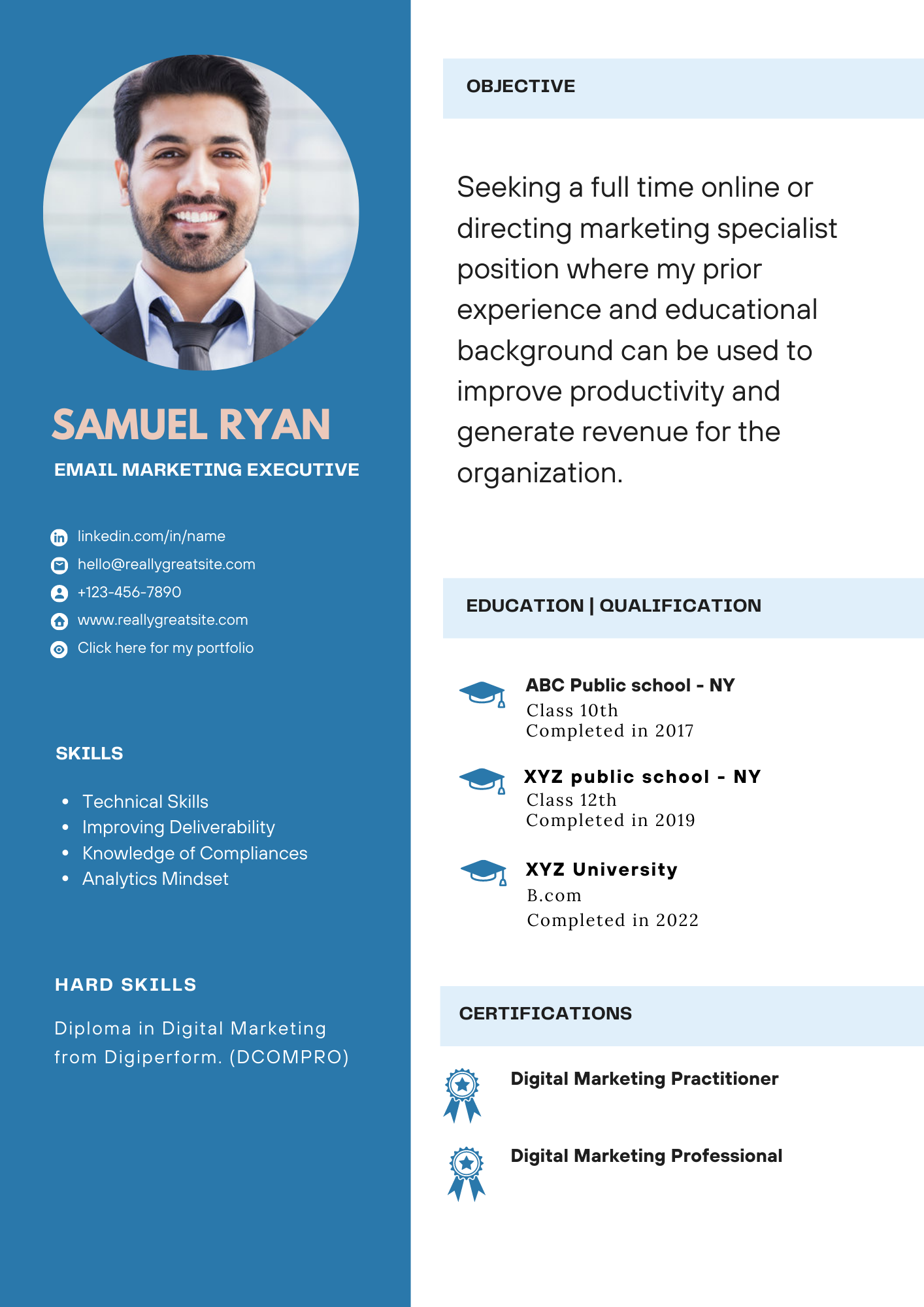 Template For Email Marketing Job