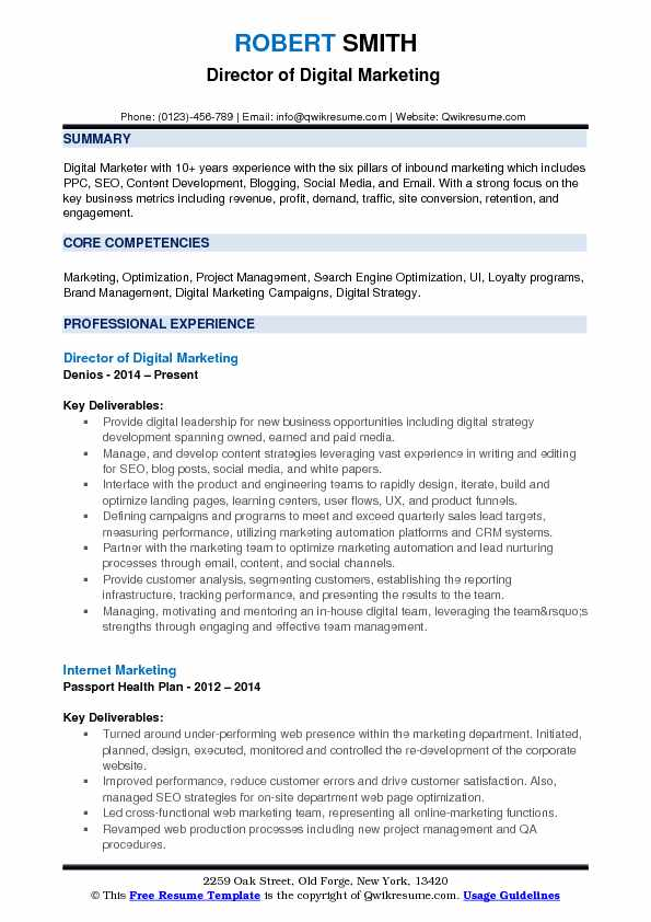 Combination Resume Format