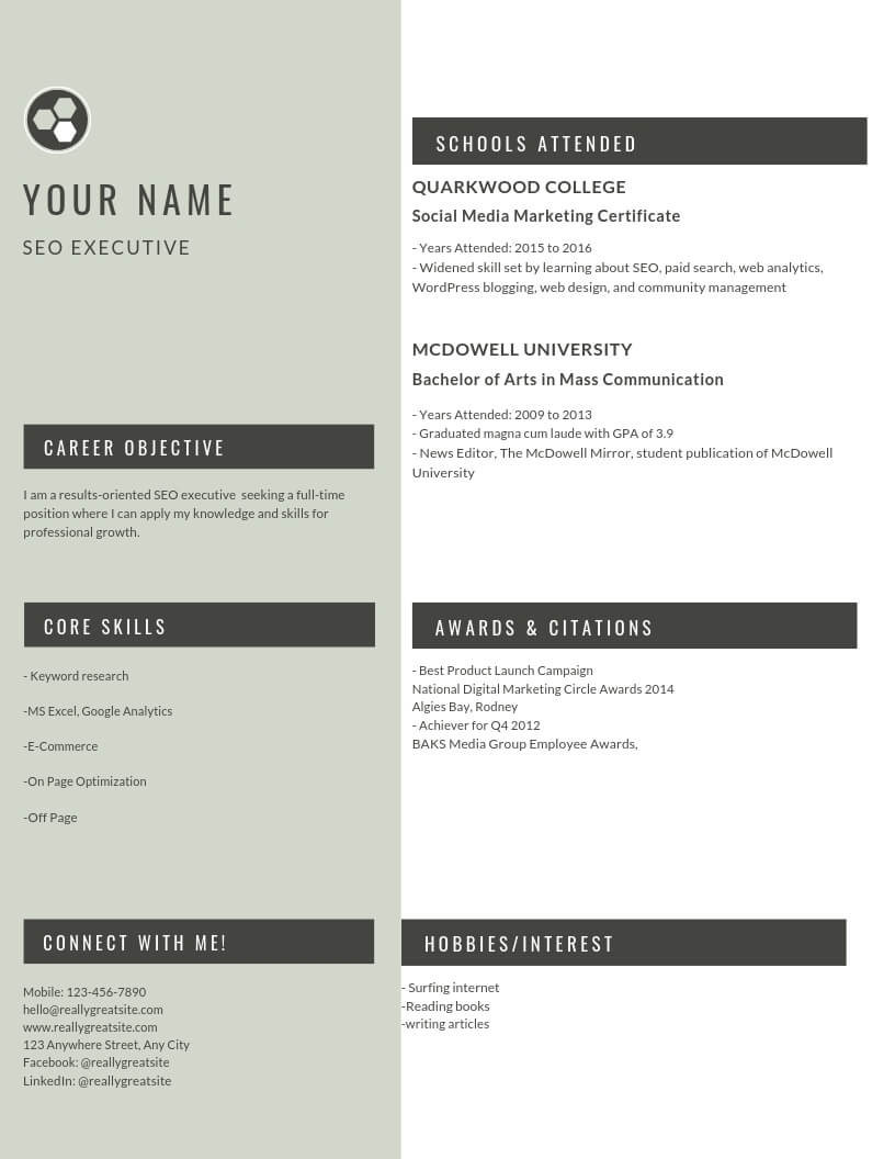 Functional Resume Format