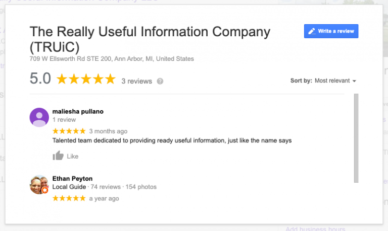 Google my business
