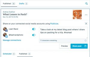 share content on social media 