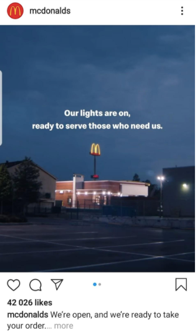 Mc Donald’s: ‘Our Lights Are On’ campaign 