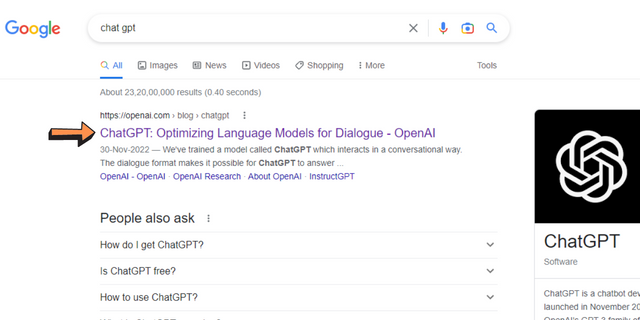 Step 2 to use Chat GPT