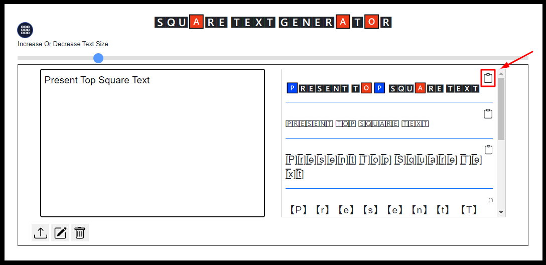 Square Text Generator Step 3