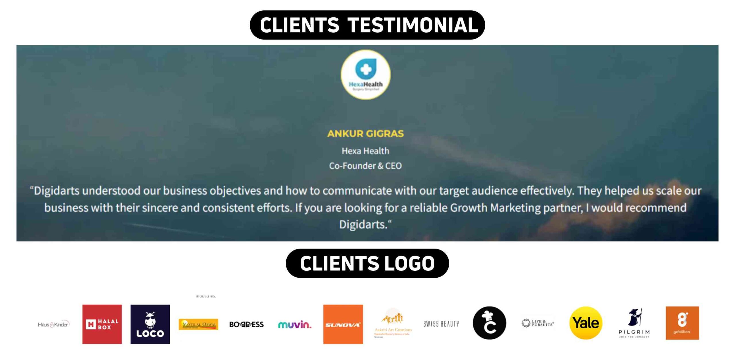 DigiDarts Gurgaon Clients Testimonial & Logos