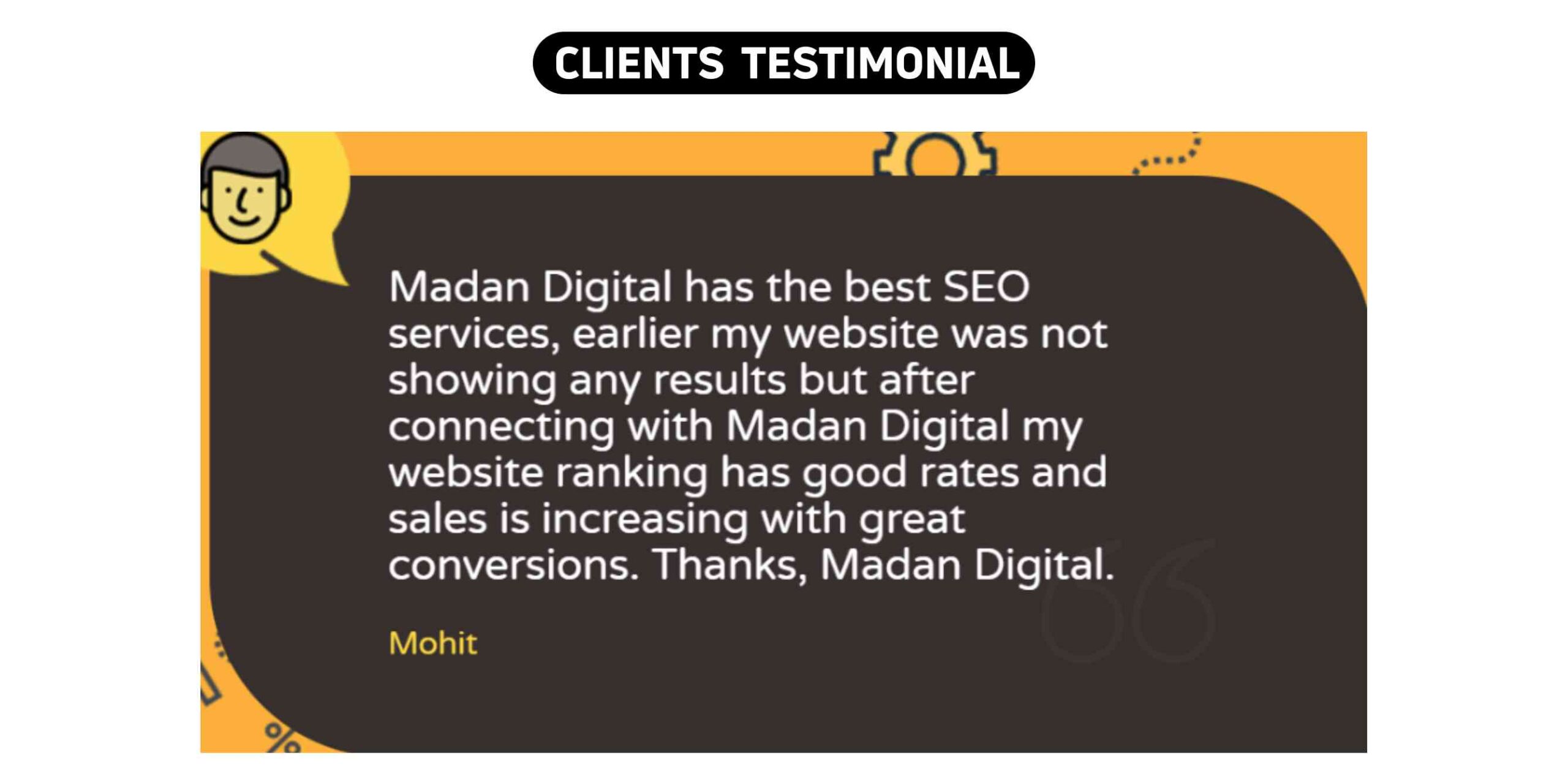 Madan Digital Gurgaon Clients Testimonial