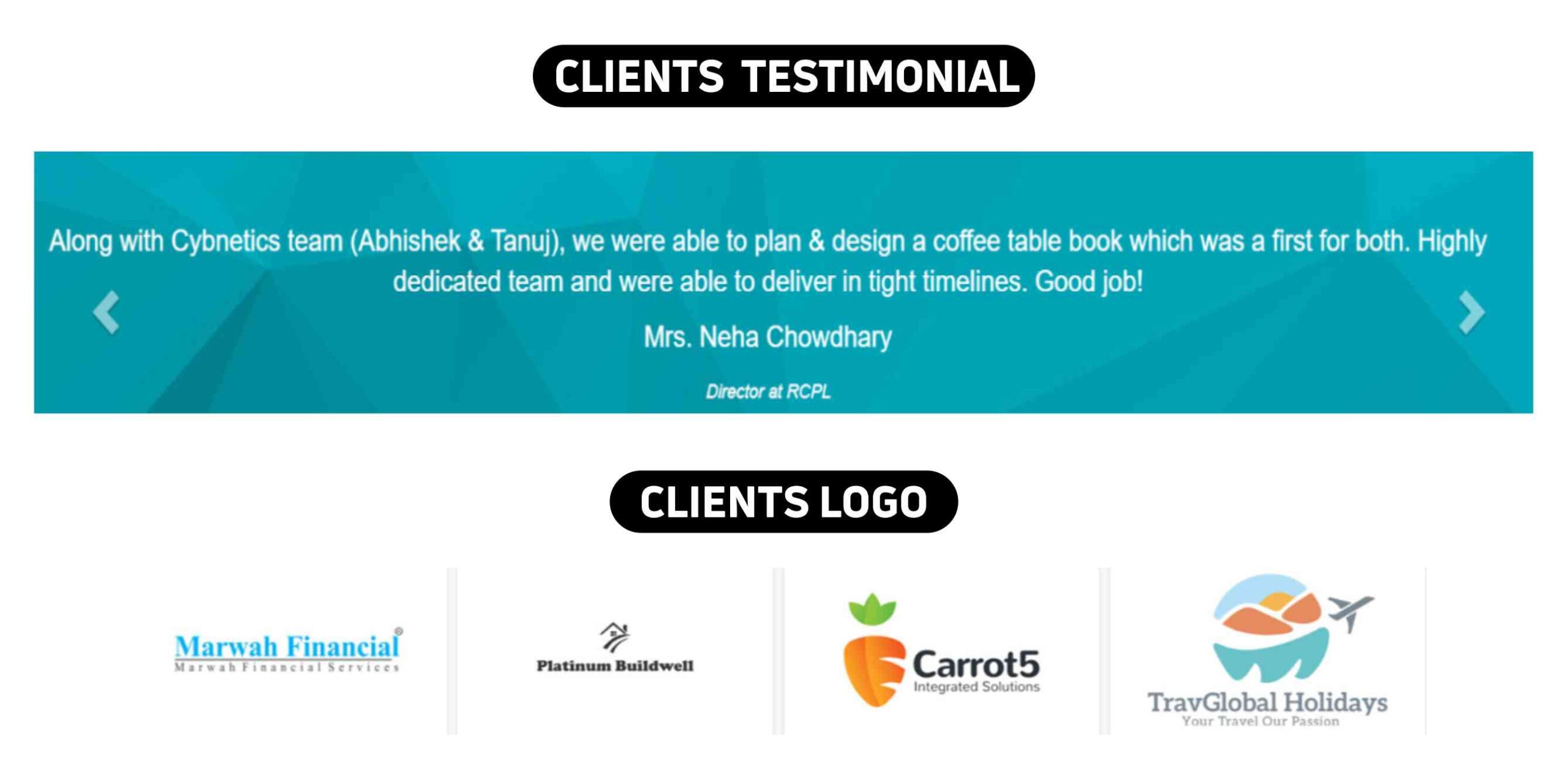 Cybnetics Clients Testimonial & Logos