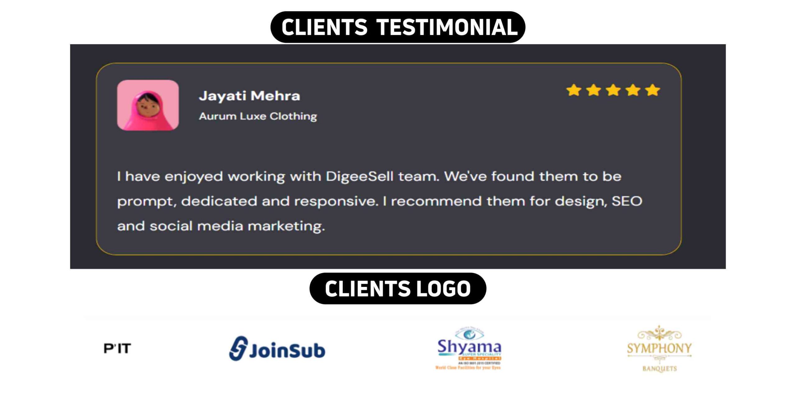 Digeesell Gurgaon Clients Testimonial & Logos