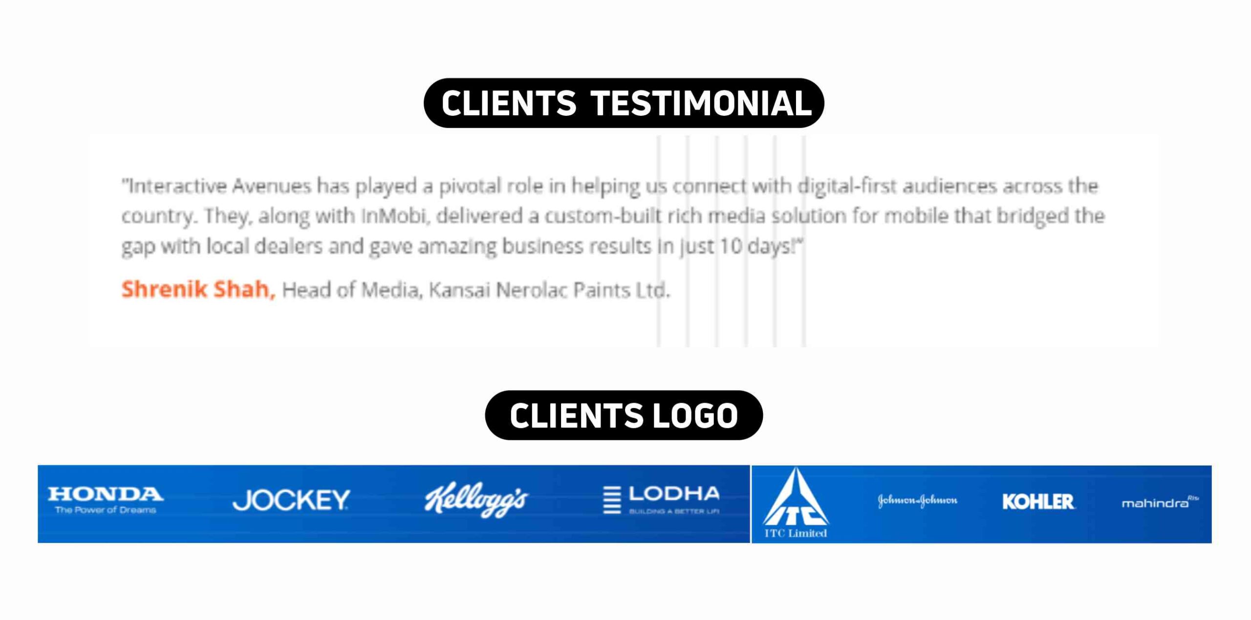 Interactive Avenues Clients Testimonial & Logo