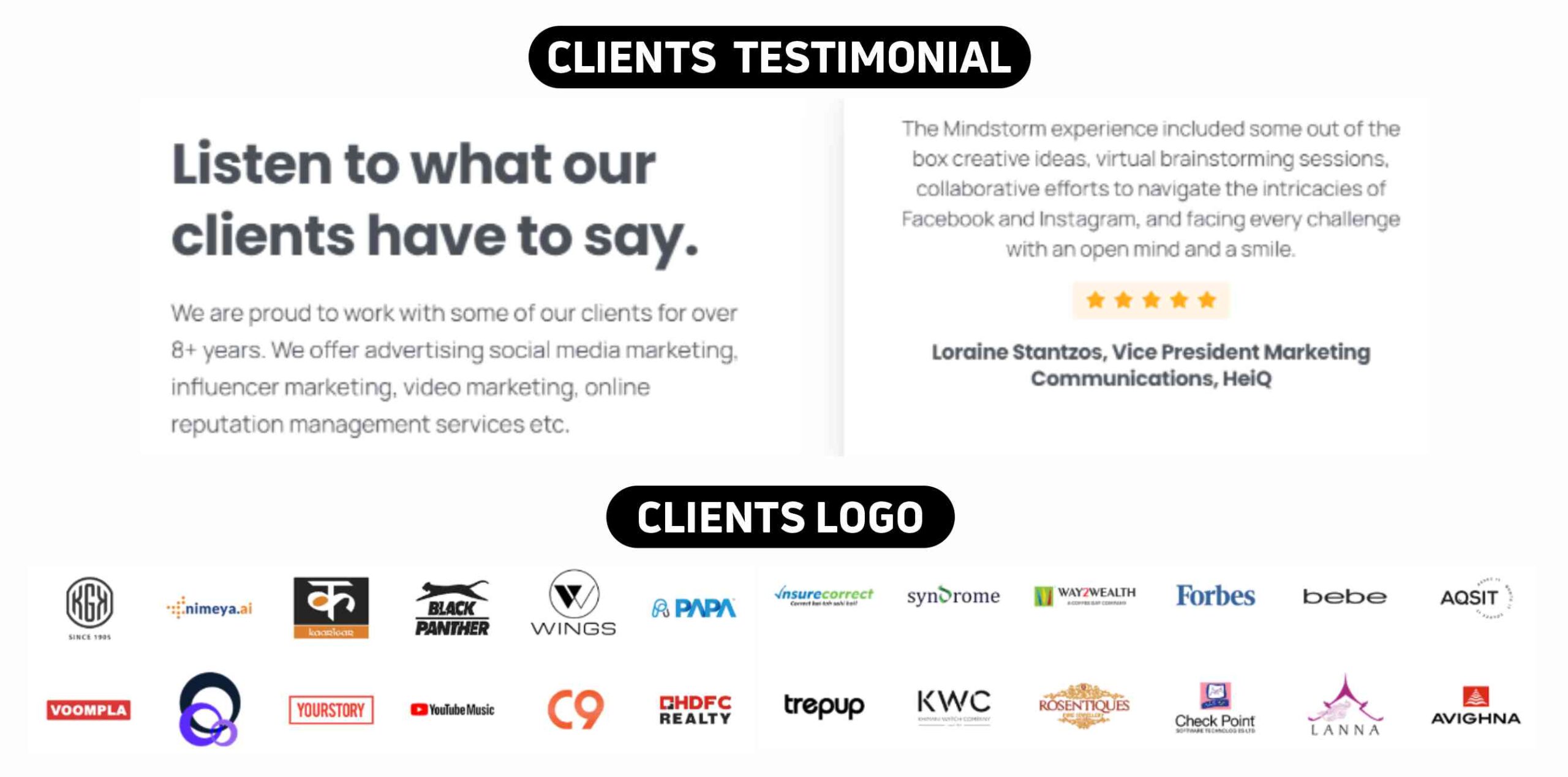 Mindstorm Clients Testimonial & Logo