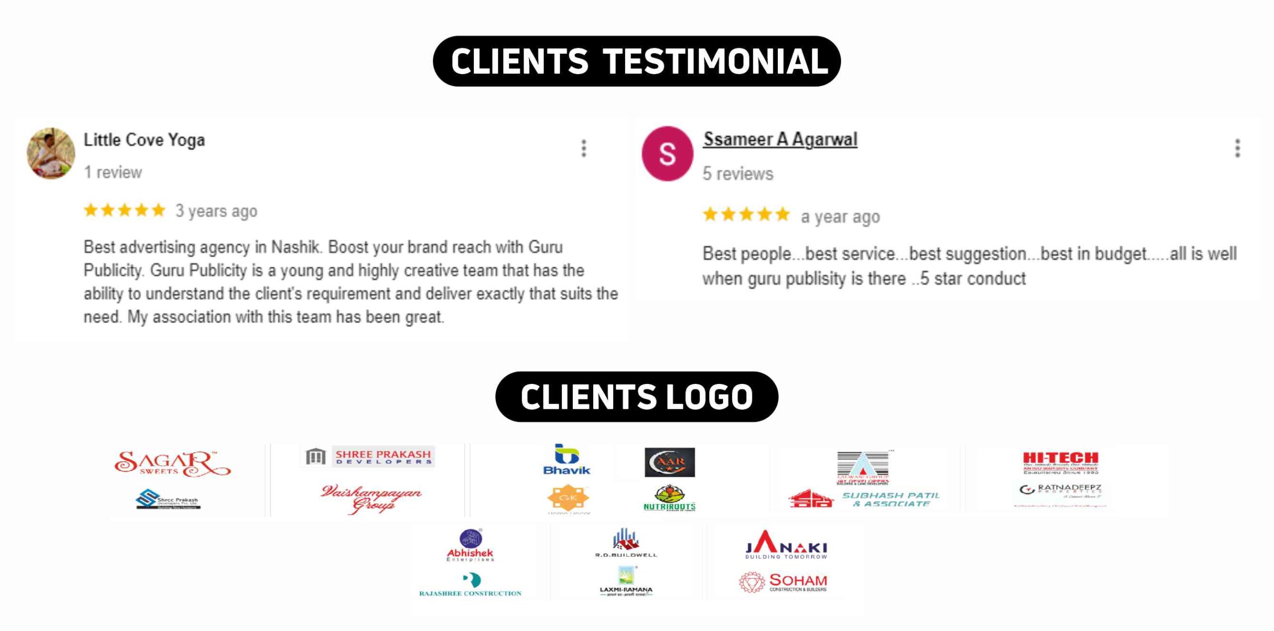 Guru Publicity Client Testimonial & Logos