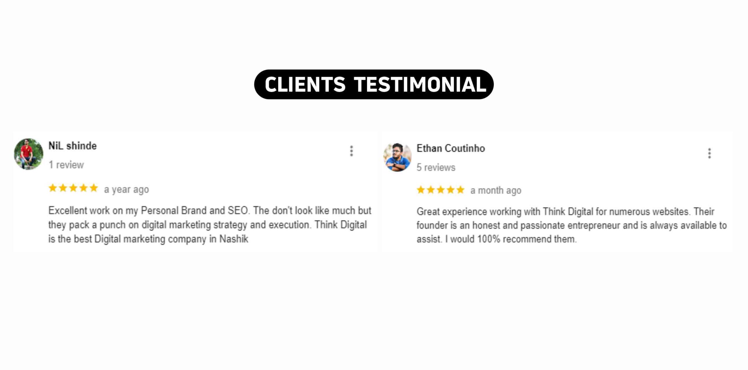 Think Digital Client Testimonial & Logos