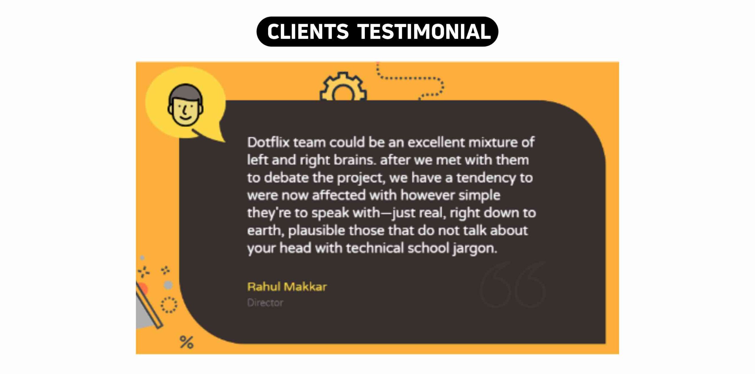 Dotflix Client testimonial & Logo