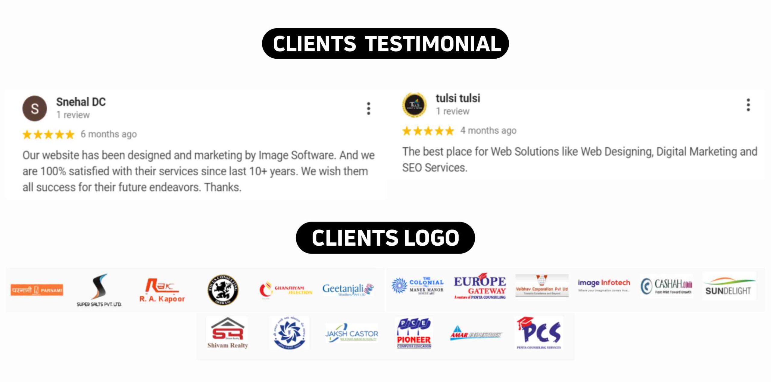 Image Software Client testimonial and logo
