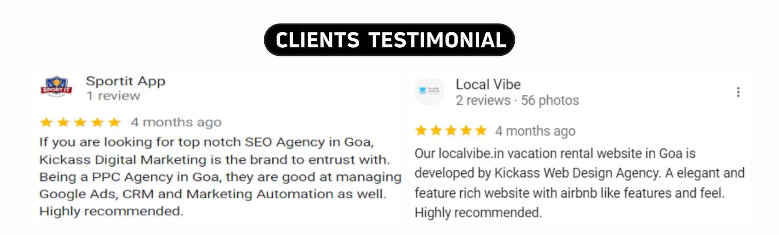 Kickass Client testimonials 