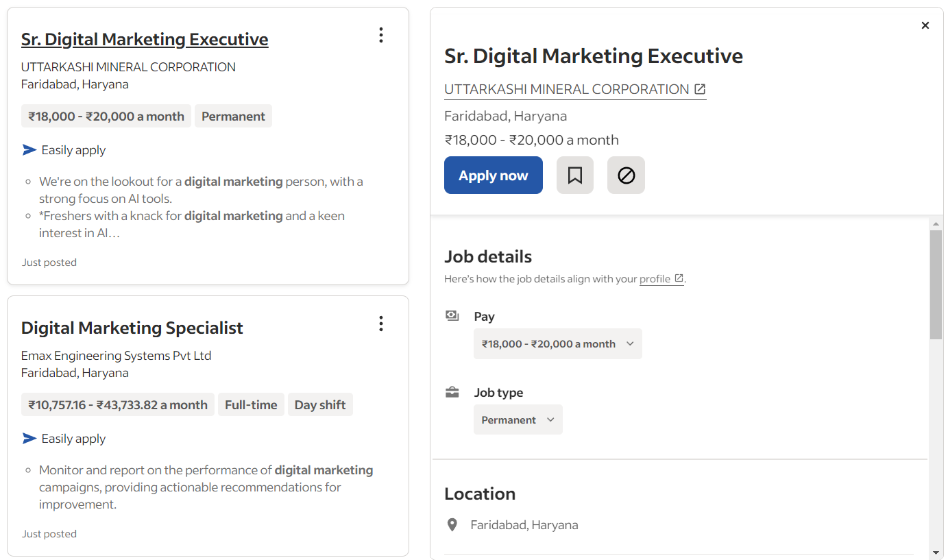 Digital Marketing Jobs in Faridabad
